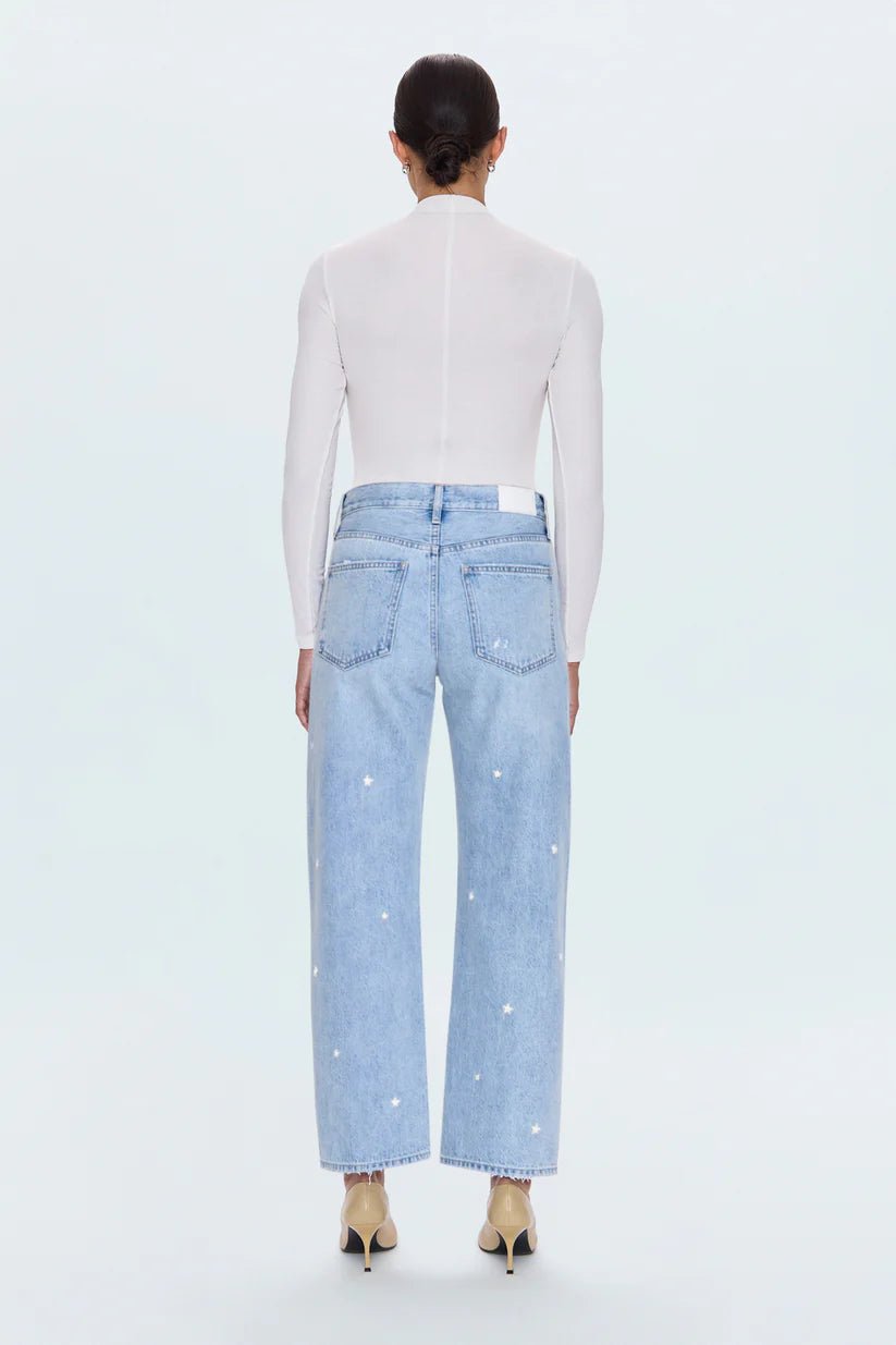 Lexi Mid Rise Bowed Straight Jean - Detour Boutiques