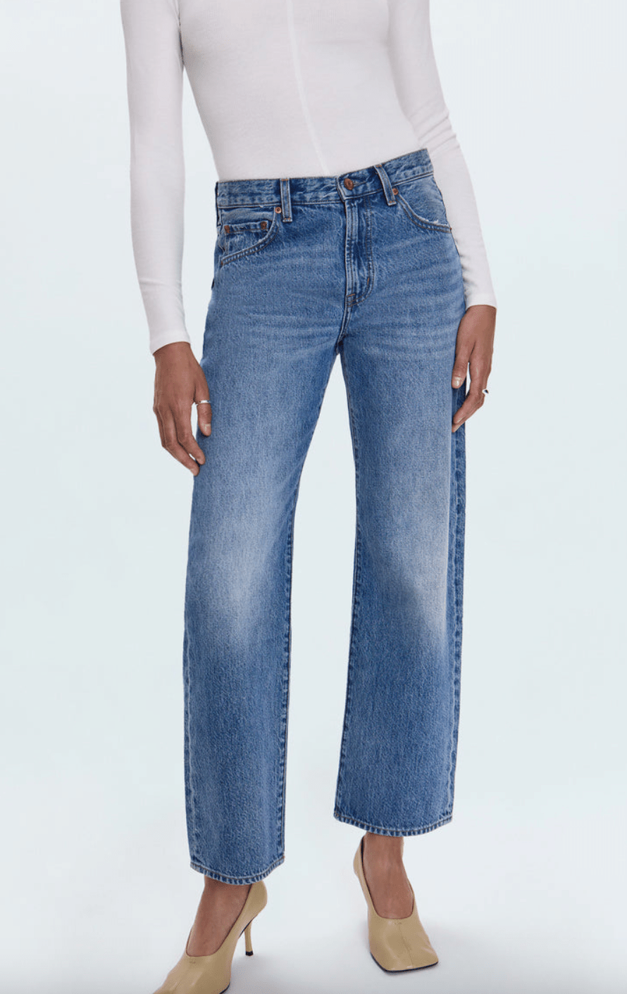 Lexi Mid Rise Bowed Straight Jean - Detour Boutiques