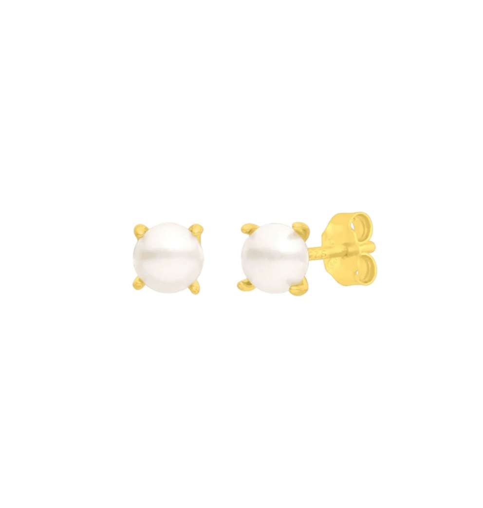 LILAH PEARL STUDS GOLD - Detour Boutiques