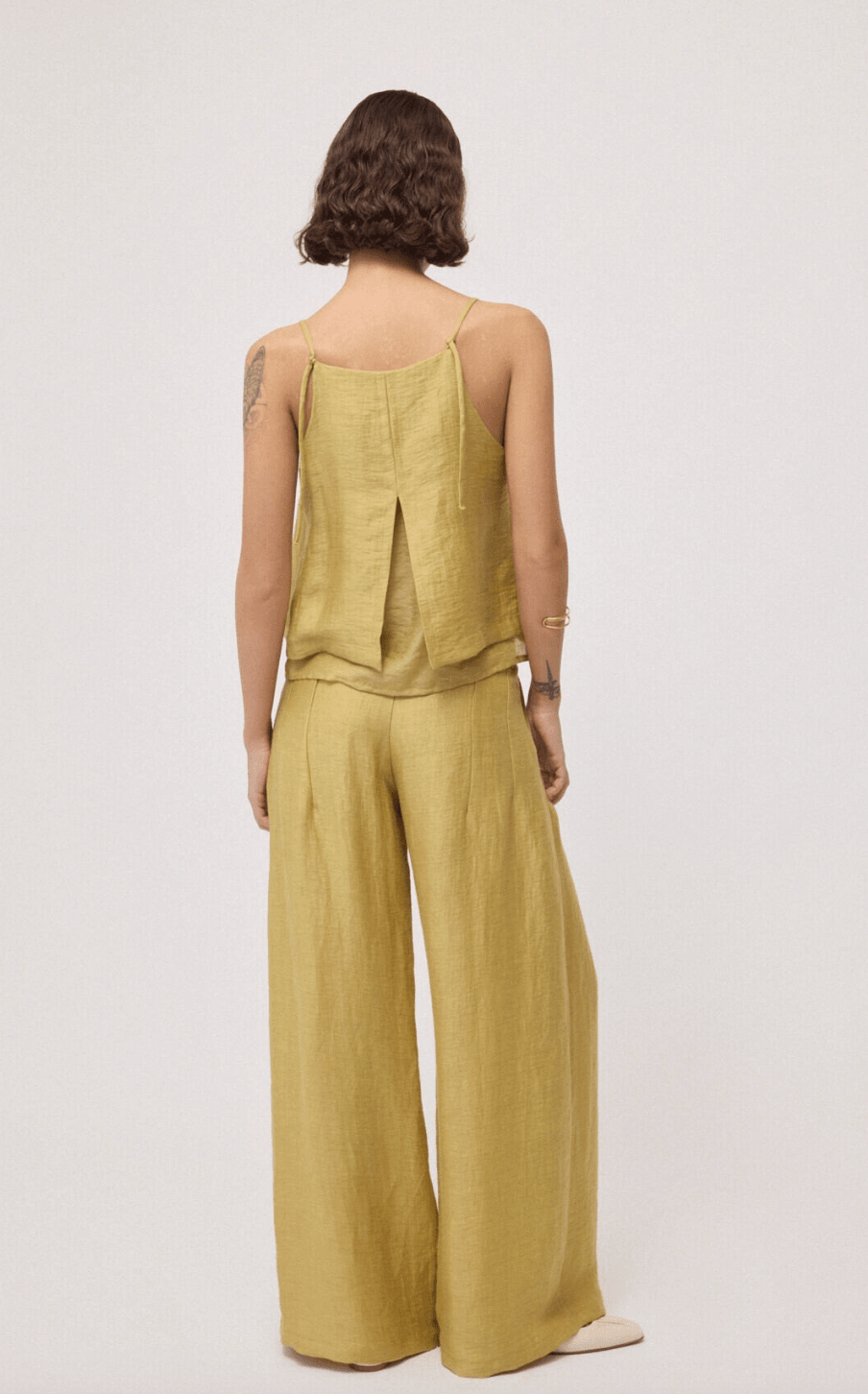 Linen blend palazzo trousers - Detour Boutiques