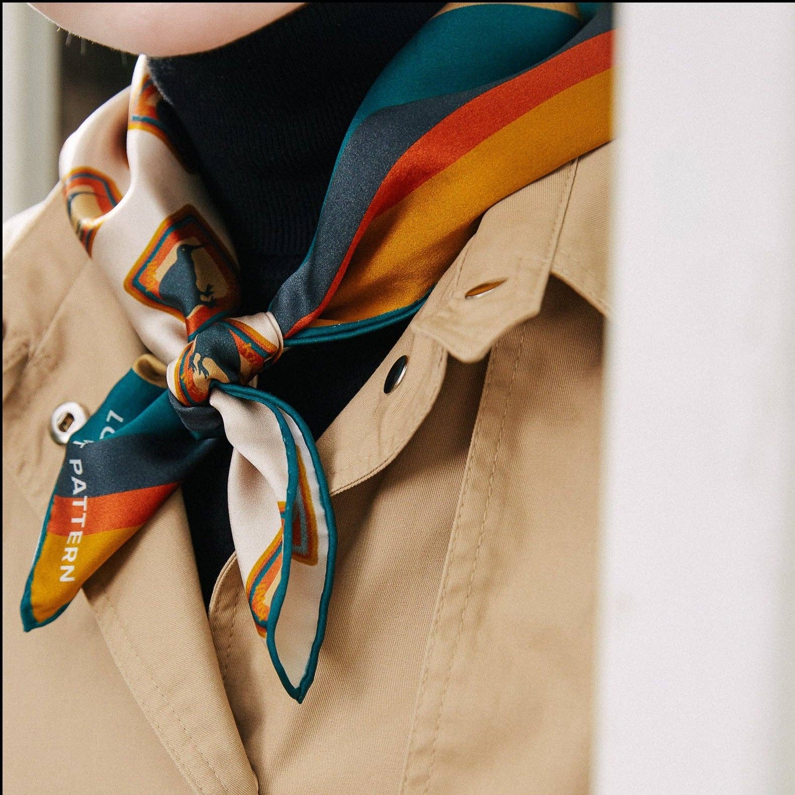 Lost Pattern NYC - "Kiwi" Silk Bandana - Detour Boutiques