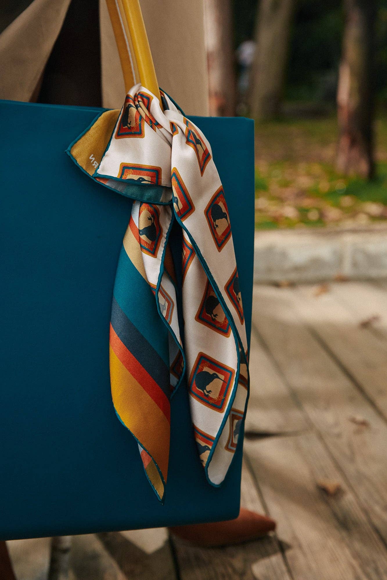 Lost Pattern NYC - "Kiwi" Silk Bandana - Detour Boutiques