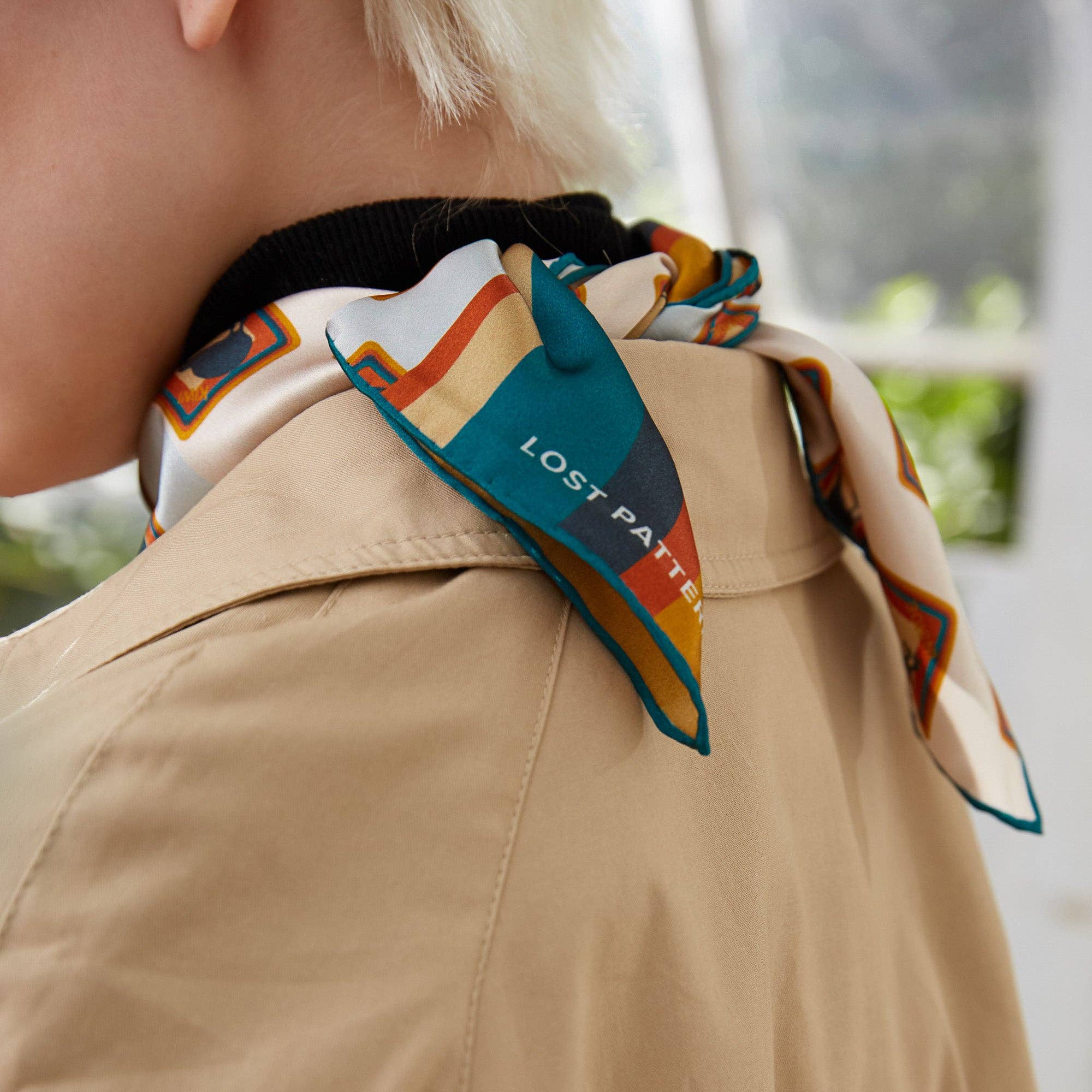 Lost Pattern NYC - "Kiwi" Silk Bandana - Detour Boutiques