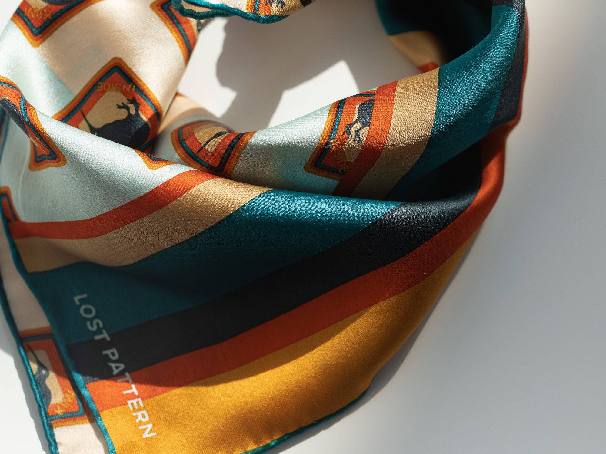 Lost Pattern NYC - "Kiwi" Silk Bandana - Detour Boutiques