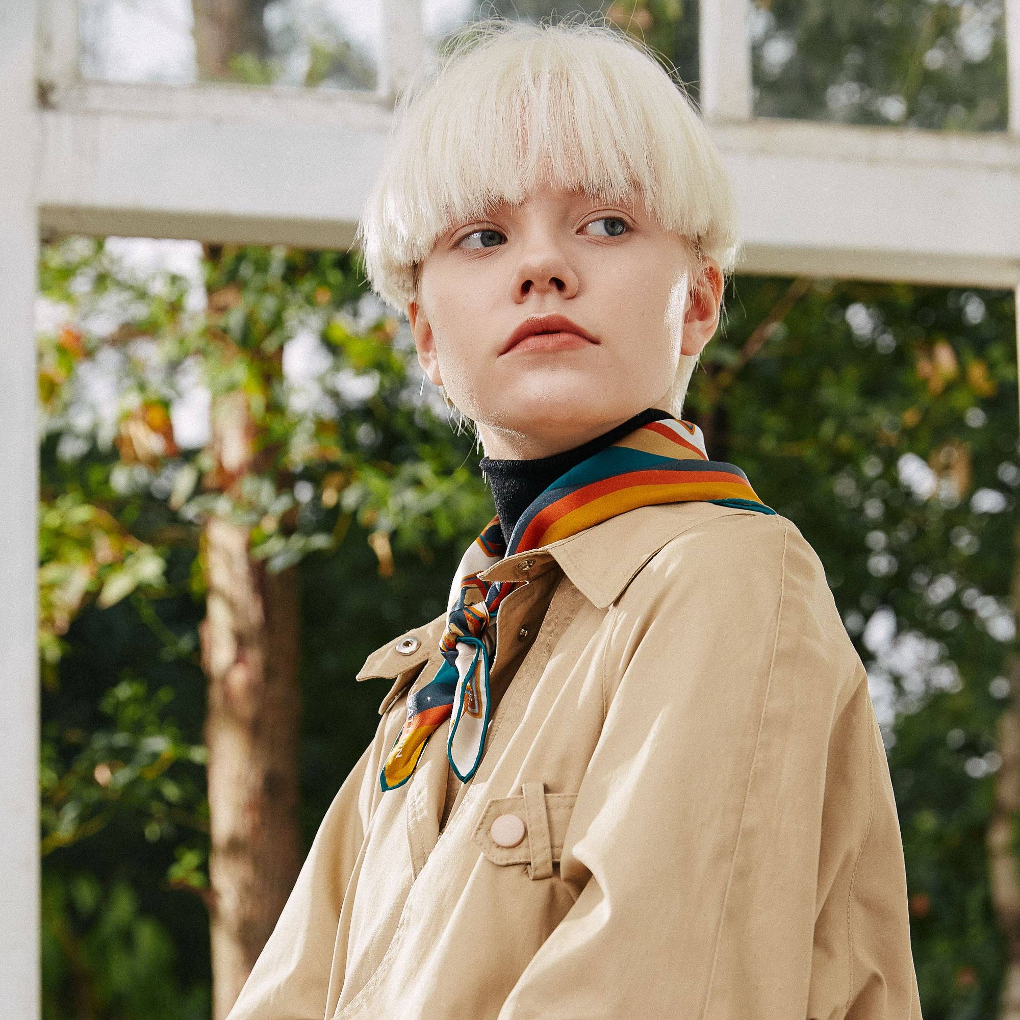 Lost Pattern NYC - "Kiwi" Silk Bandana - Detour Boutiques