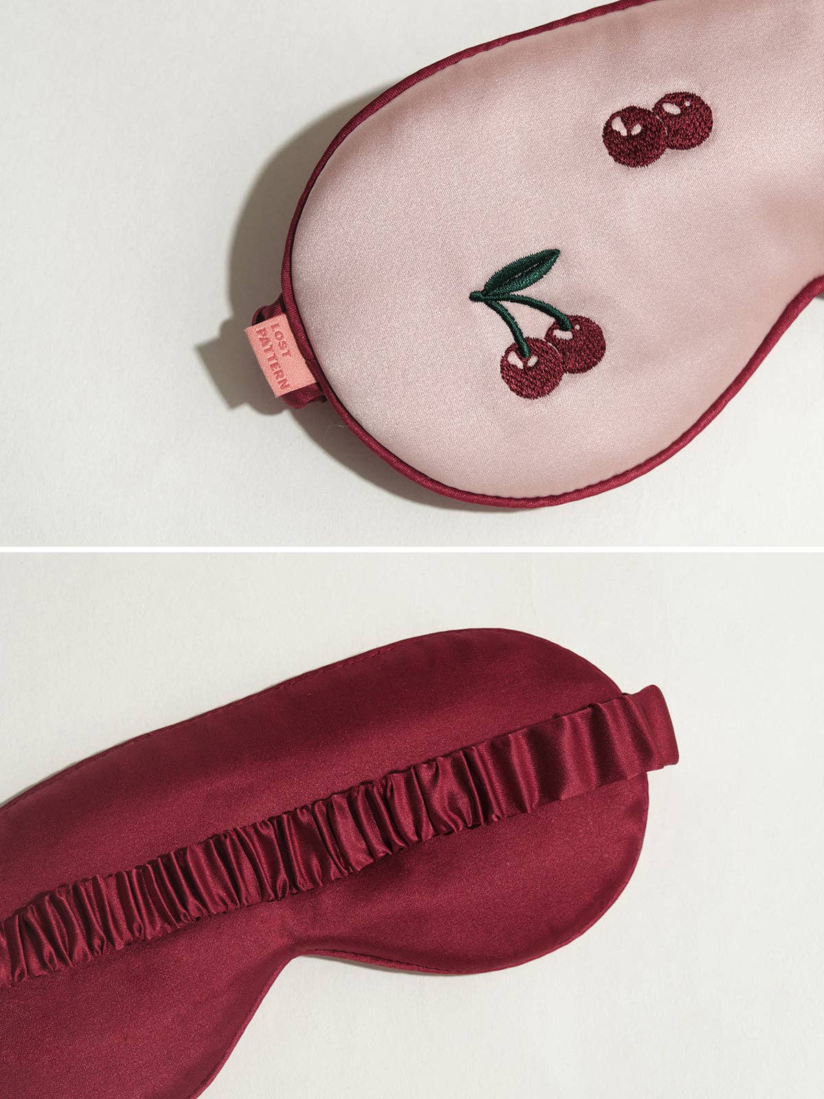 Lost Pattern NYC - "Lost Cherries" Silk Sleep Eye Mask - Detour Boutiques