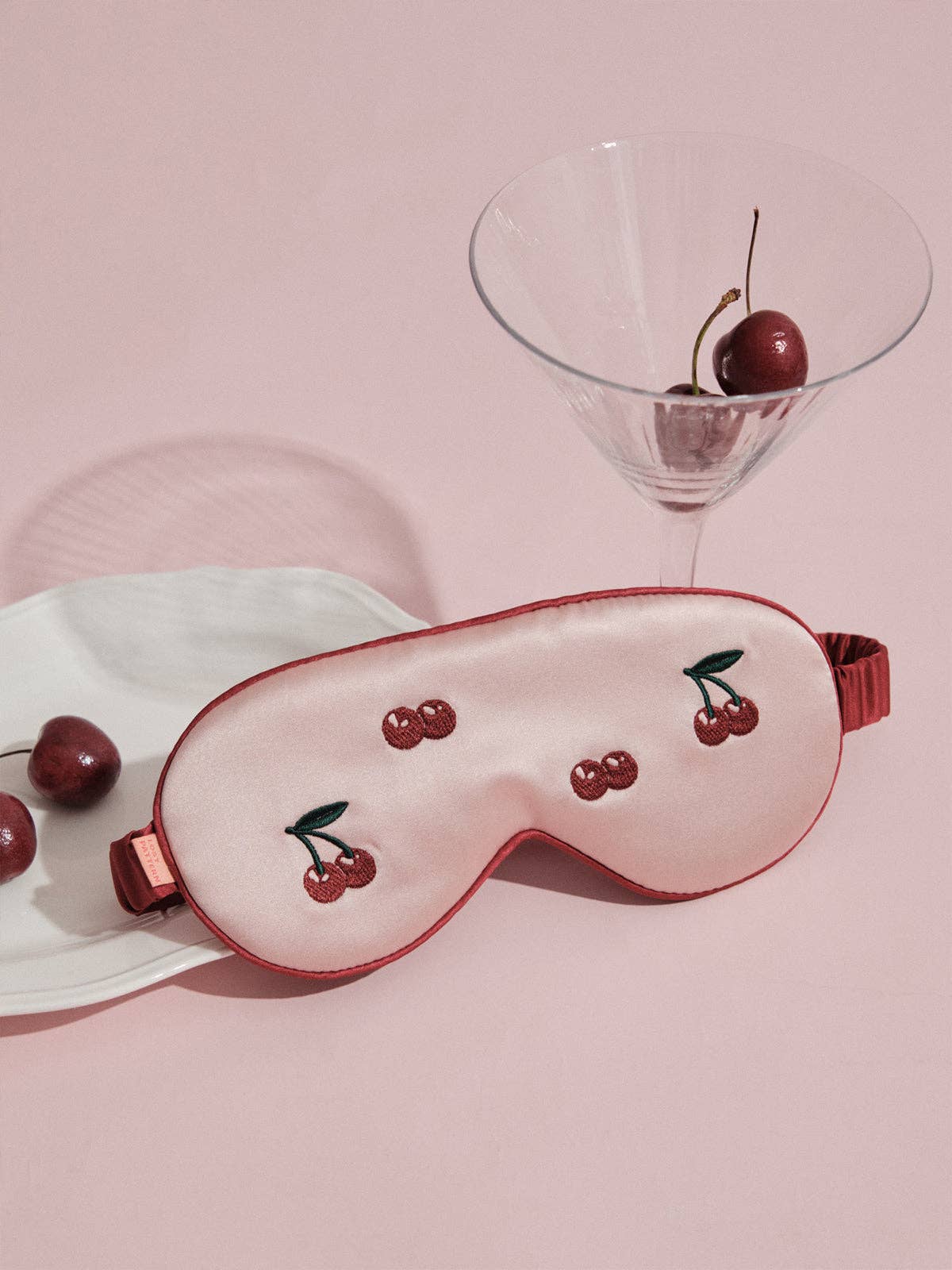 Lost Pattern NYC - "Lost Cherries" Silk Sleep Eye Mask - Detour Boutiques