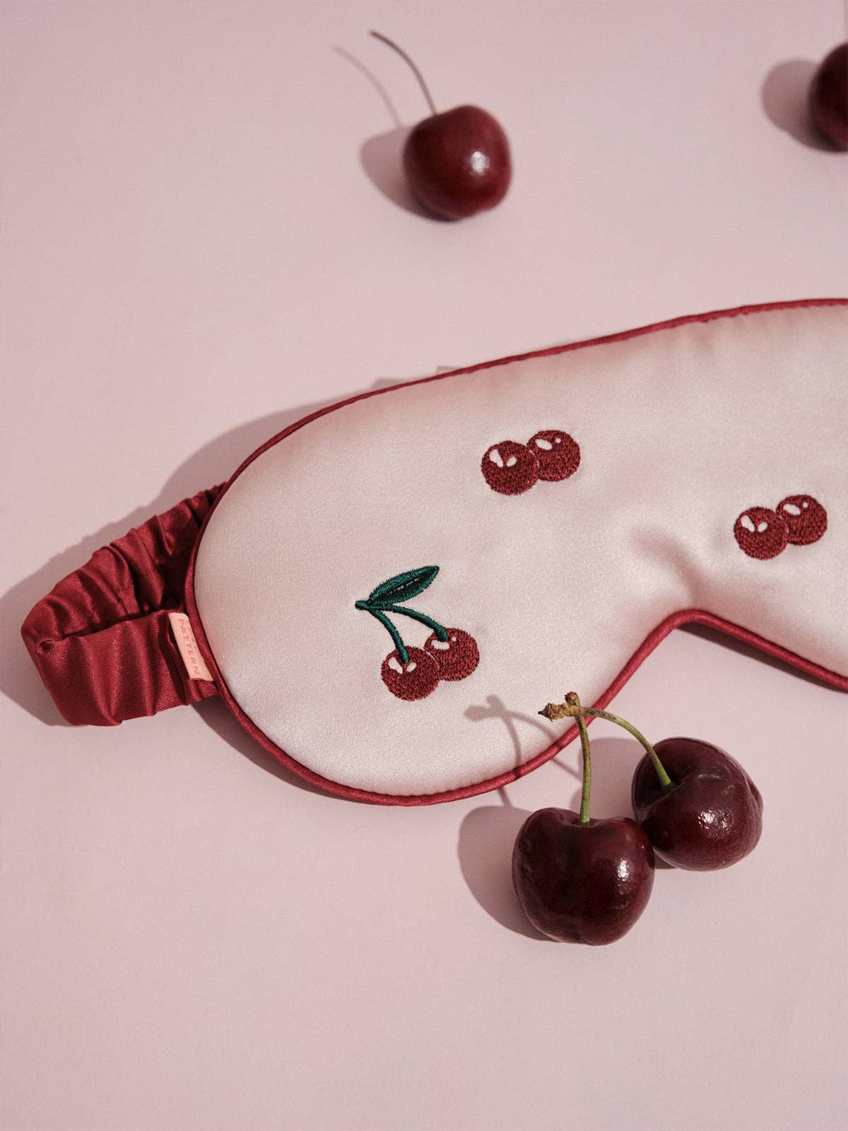 Lost Pattern NYC - "Lost Cherries" Silk Sleep Eye Mask - Detour Boutiques