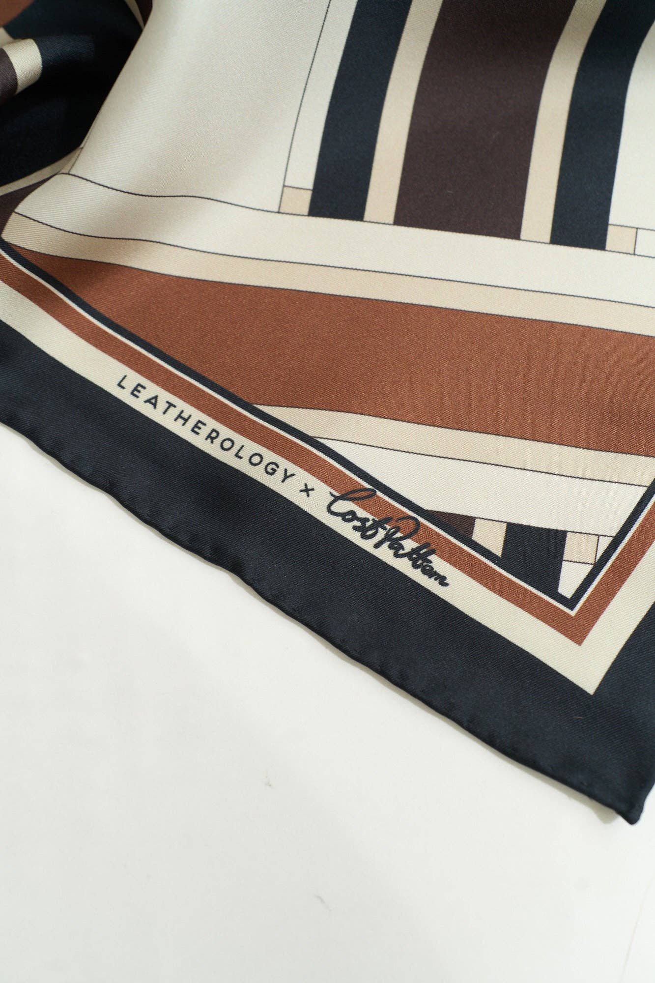 Lost Pattern NYC - Lost Pattern x Leatherology Silk Square Scarf - Detour Boutiques