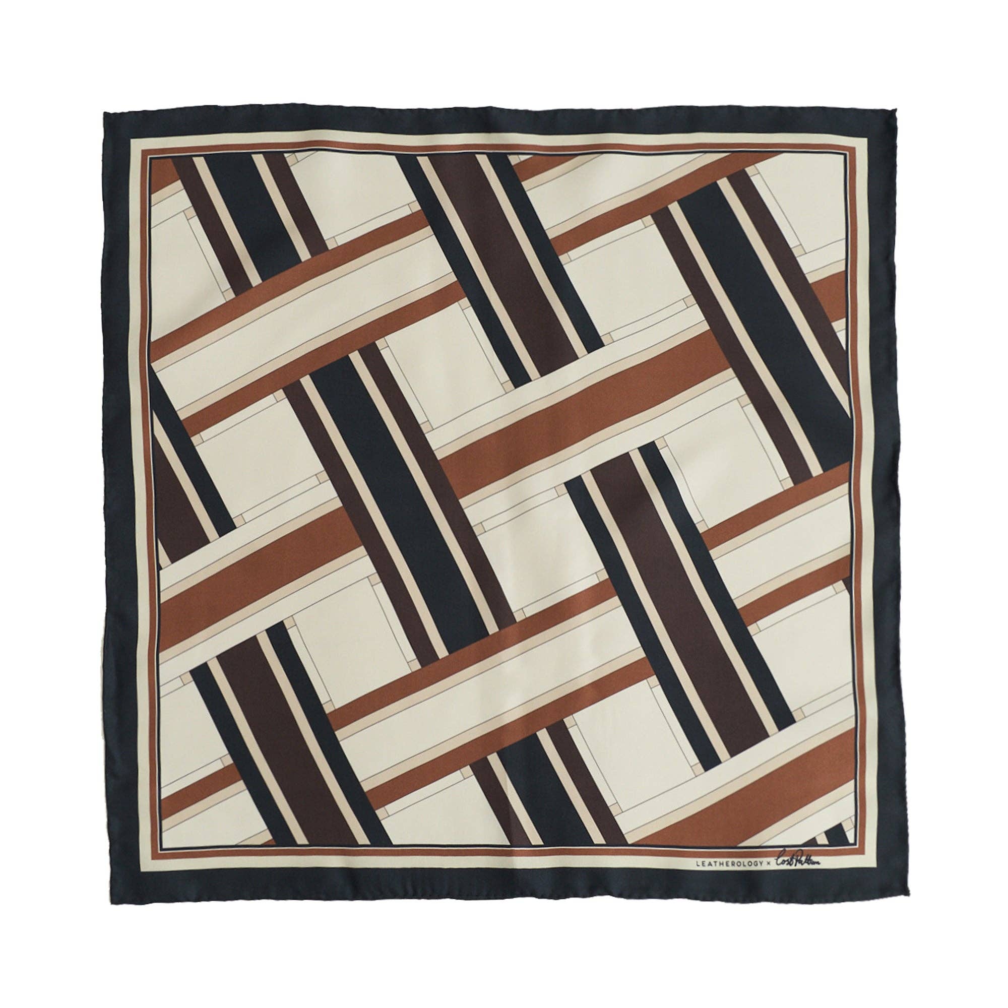 Lost Pattern NYC - Lost Pattern x Leatherology Silk Square Scarf - Detour Boutiques