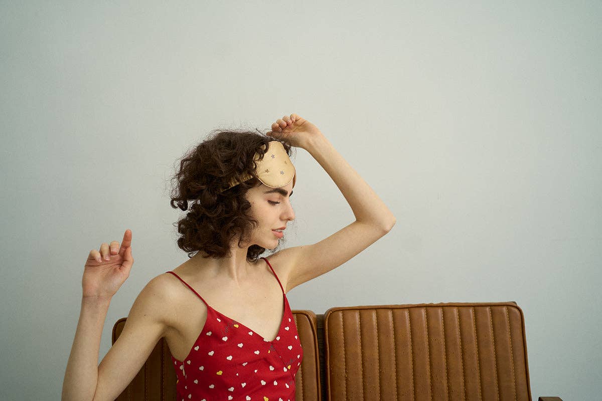 Lost Pattern NYC - “Starry Night” Silk Sleep Eye Mask - Detour Boutiques