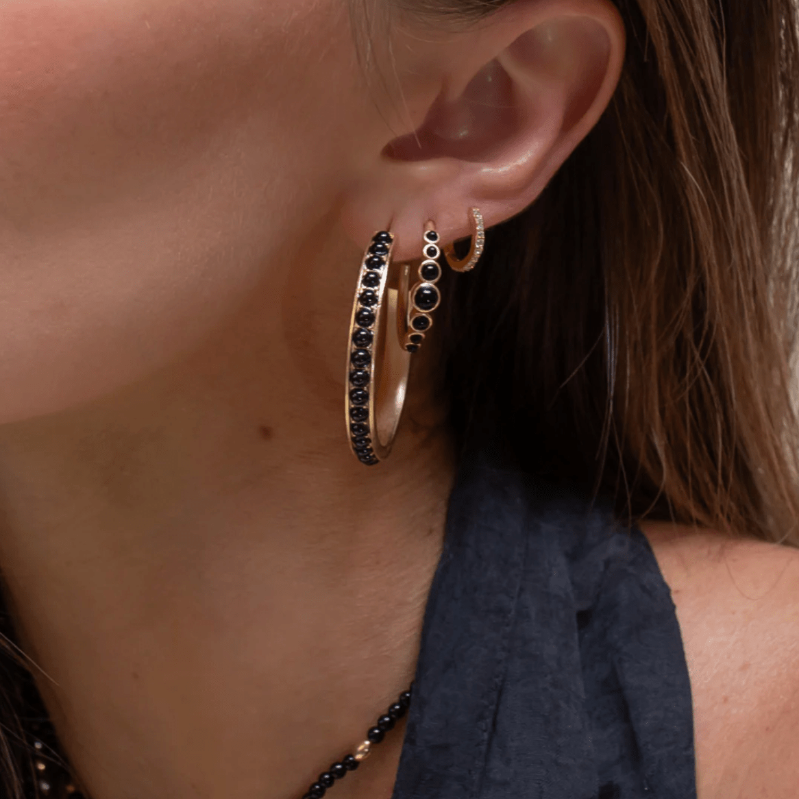 Lucky Stone Hoop - Detour Boutiques