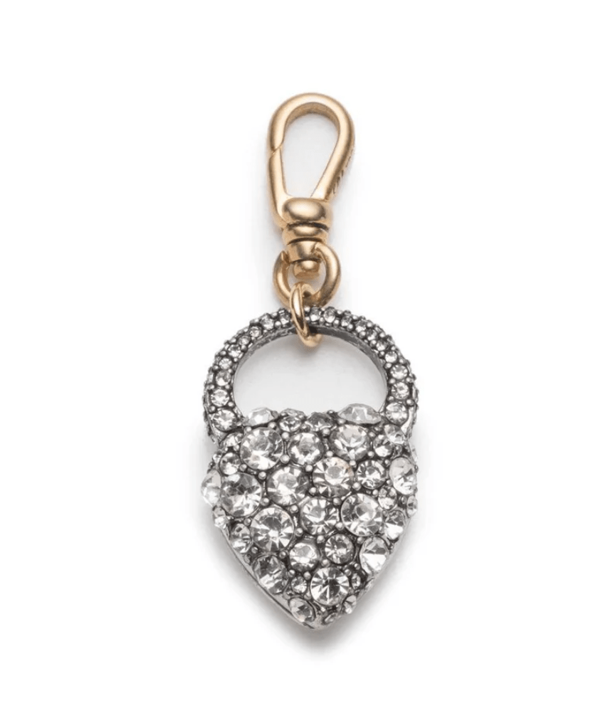 Lulu Frost - Nina Crystal Heart Lock Charm - Detour Boutiques