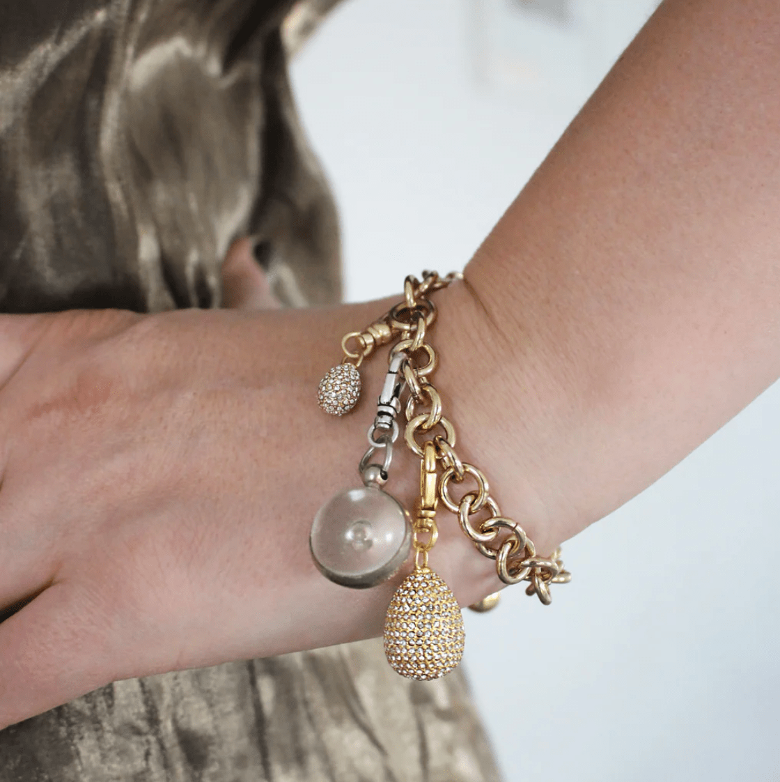 Lulu Frost - Pave Crystal Egg Charms - Detour Boutiques