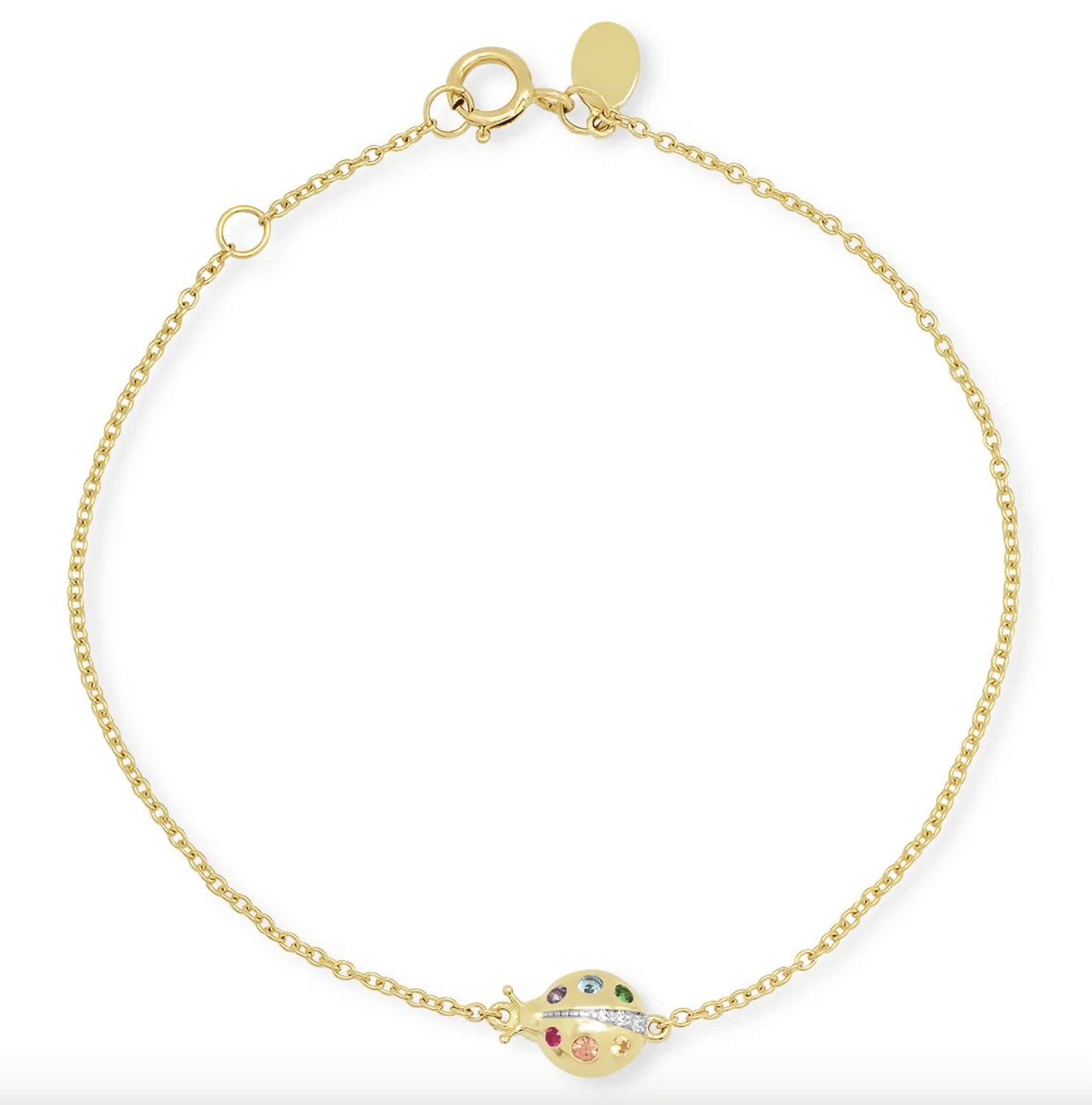 Multi Colored Crawling Ladybug Bracelet - Detour Boutiques
