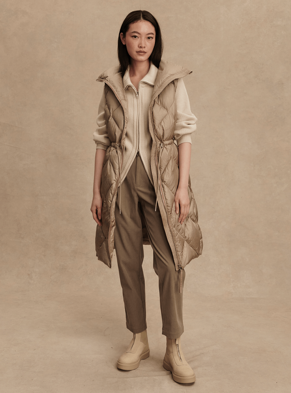 Nadine Long Down Gilet - Detour Boutiques