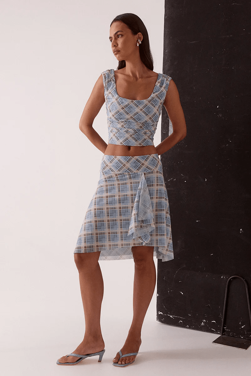 Novalyn Plaid Top - Detour Boutiques