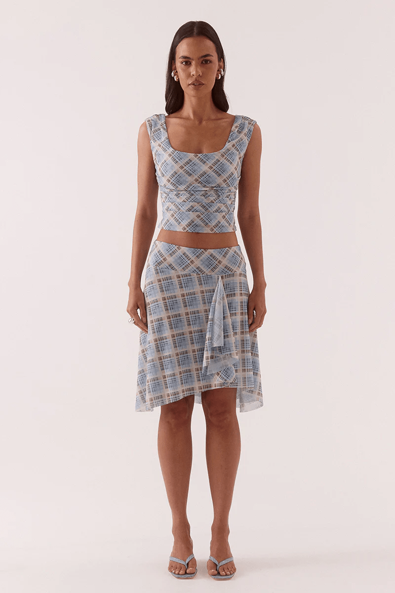 Novalyn Plaid Top - Detour Boutiques