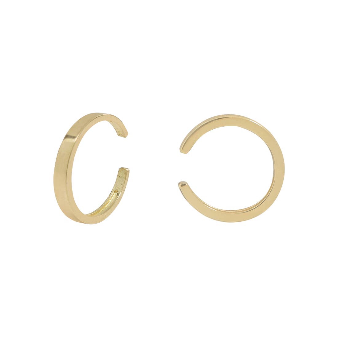 Ofina Jewelry - 10k Solid Gold Smooth Middle Ear Cuff - Detour Boutiques