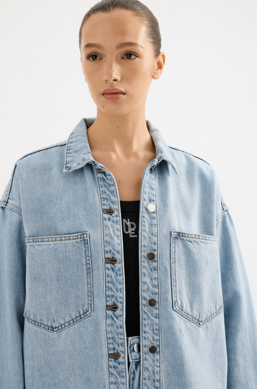 Organic Denim Overshirt - Detour Boutiques