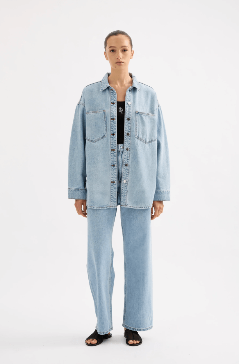 Organic Denim Overshirt - Detour Boutiques