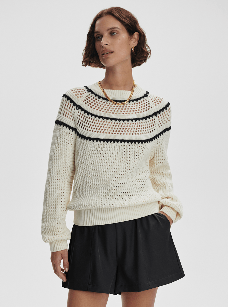 Padbury Pointelle Knit Sweater - Detour Boutiques