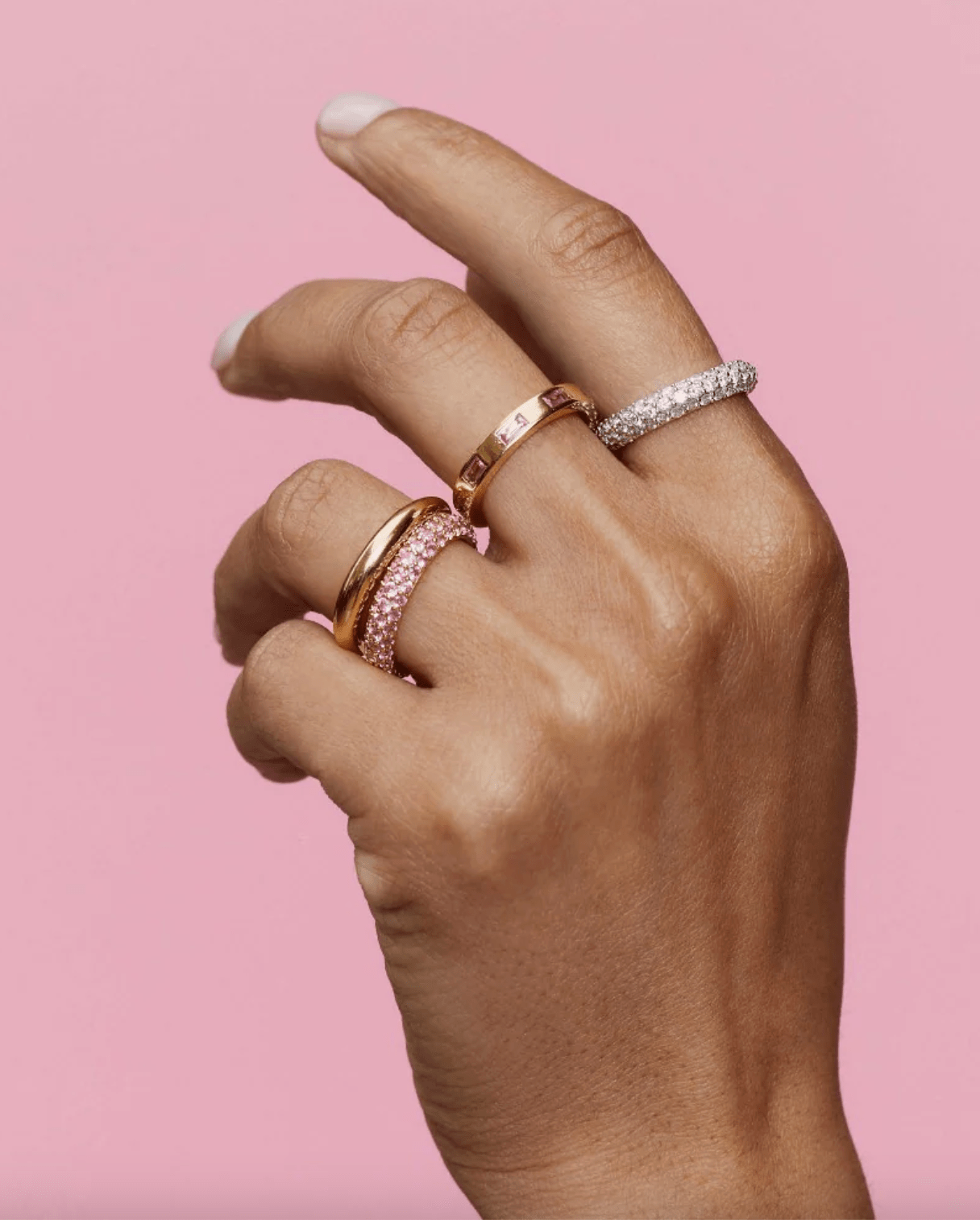 Pink Sapphire Domed Ring - Detour Boutiques