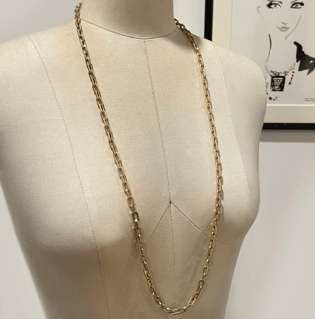Plaza Edge Link Necklace Base - Long - Detour Boutiques