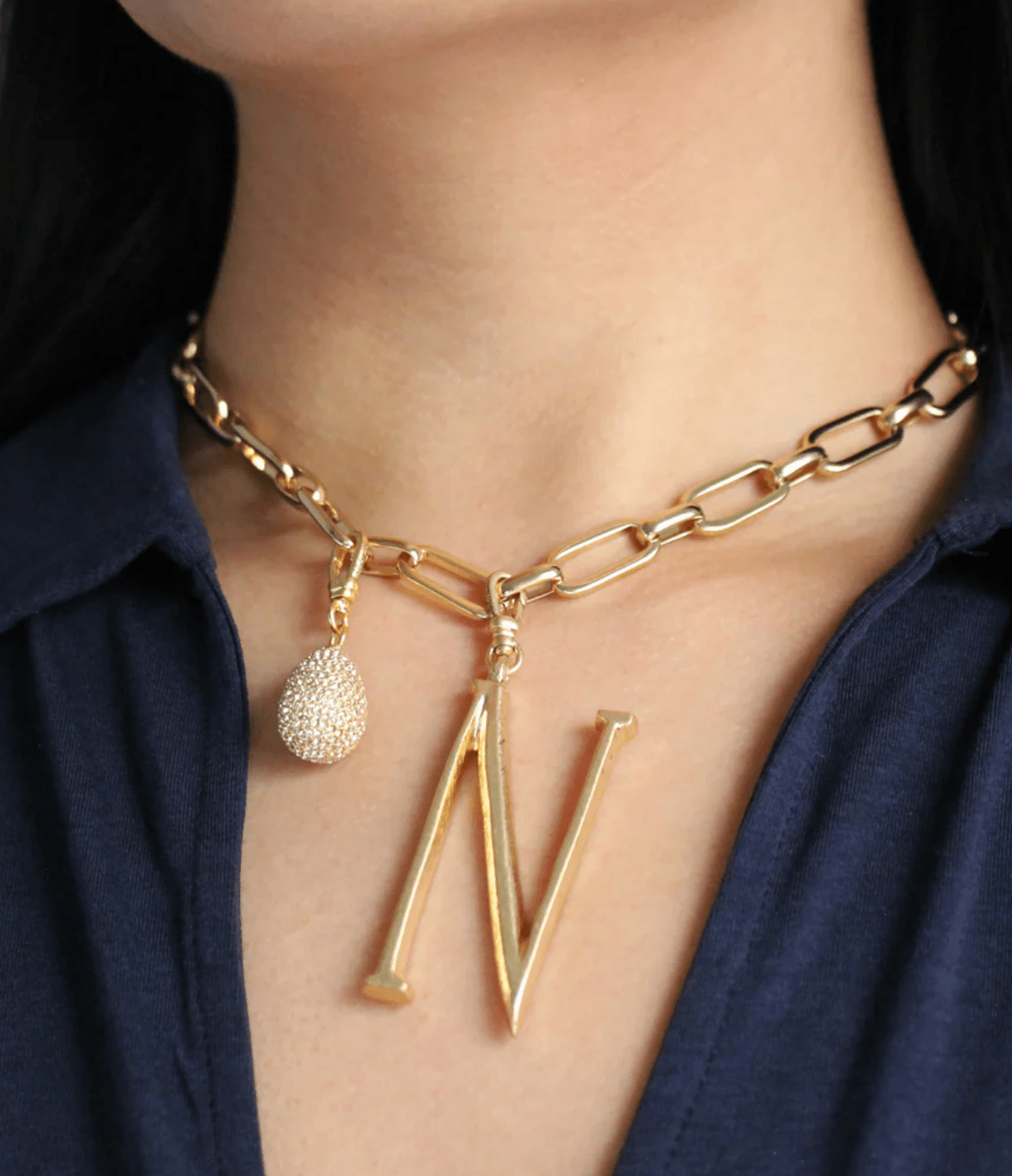 Plaza Mama Link Goldplated Brass Necklace Base - Detour Boutiques
