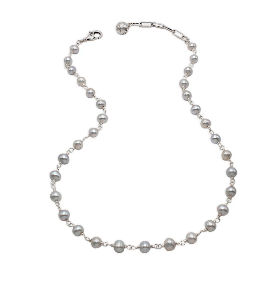 Plaza Wire - Wrapped Freshwater Pearl Necklace Chain Base - Detour Boutiques