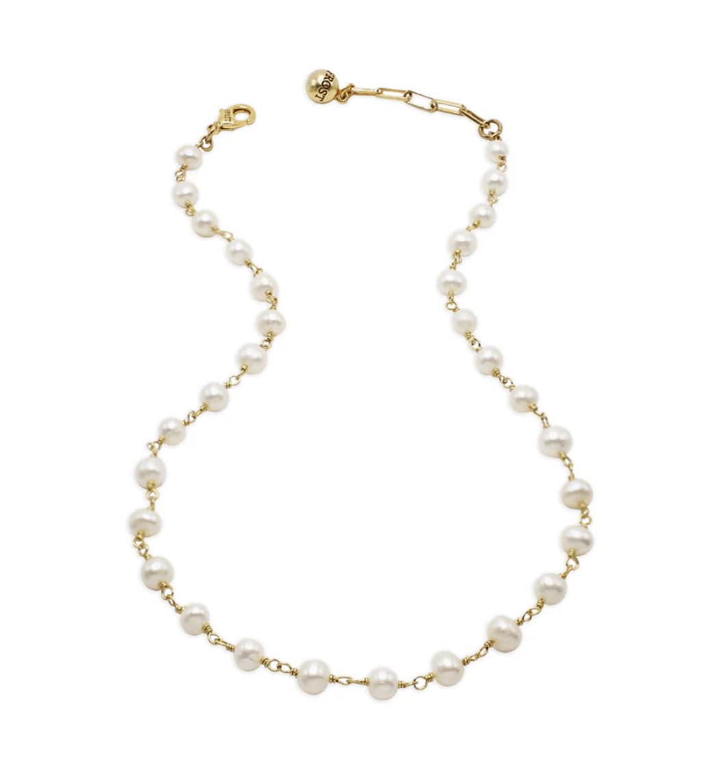 Plaza Wire - Wrapped Freshwater Pearl Necklace Chain Base - Detour Boutiques