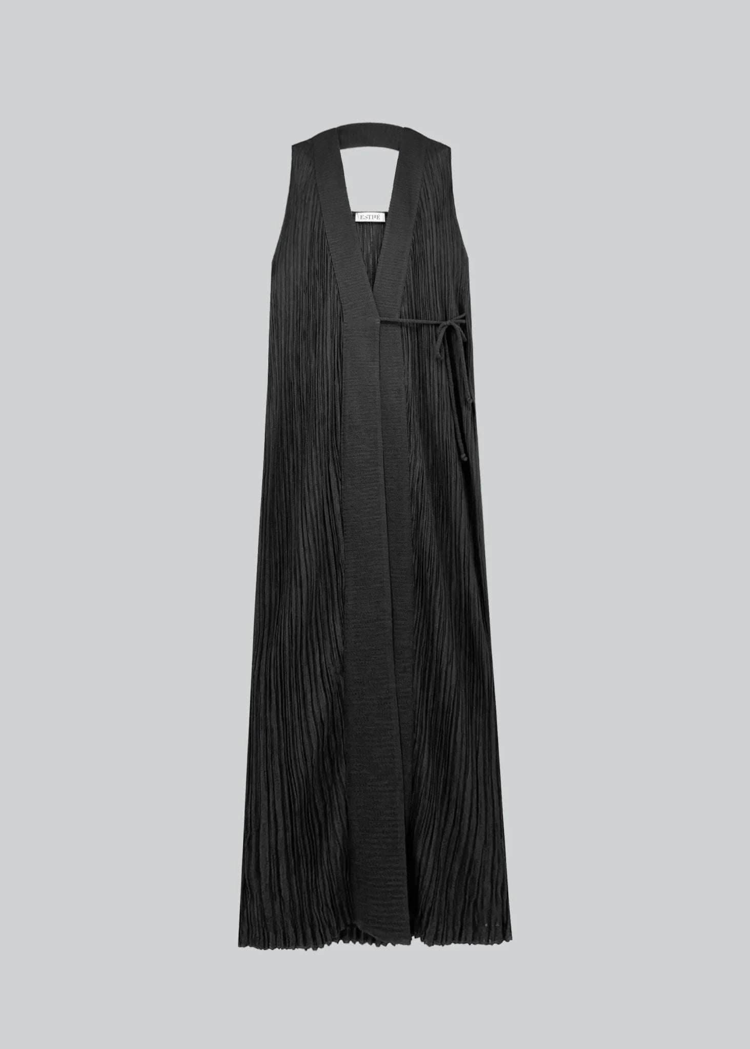 Pleated Open Back Maxi Dress - Detour Boutiques