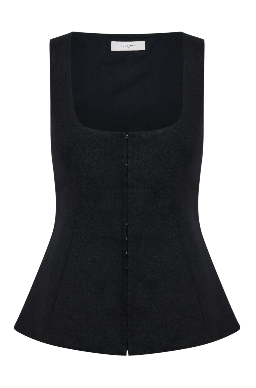 Quinn Linen Vest - Detour Boutiques