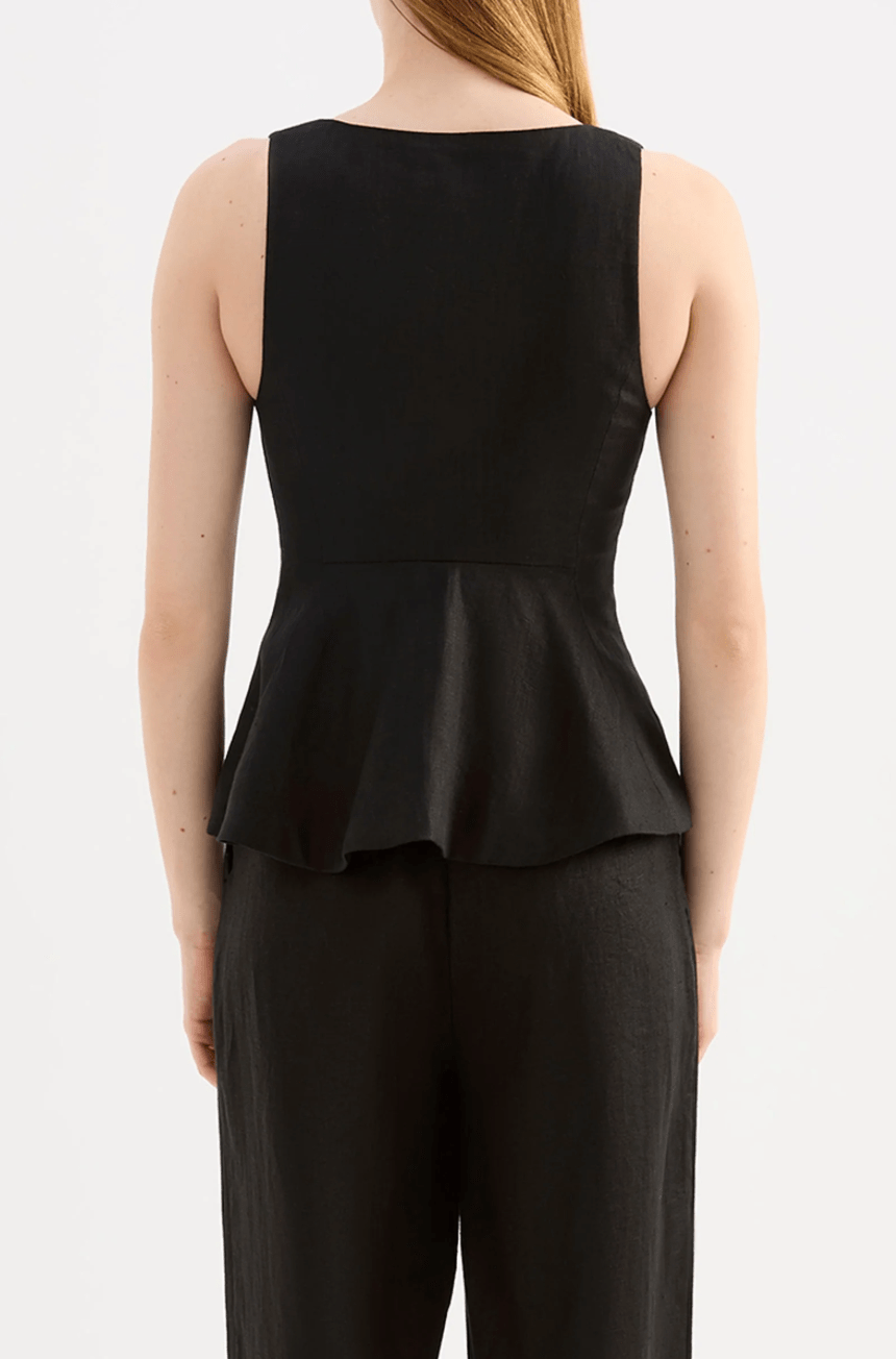 Quinn Linen Vest - Detour Boutiques