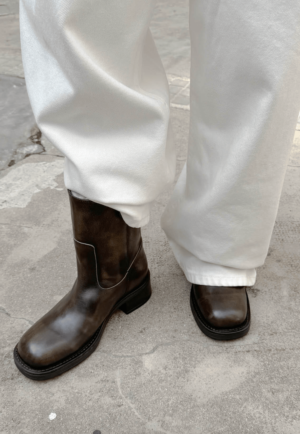 Rajan Brushed Brown Leather Boots - Detour Boutiques