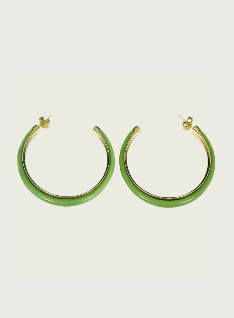 Resin Hoop Earrings - Detour Boutiques