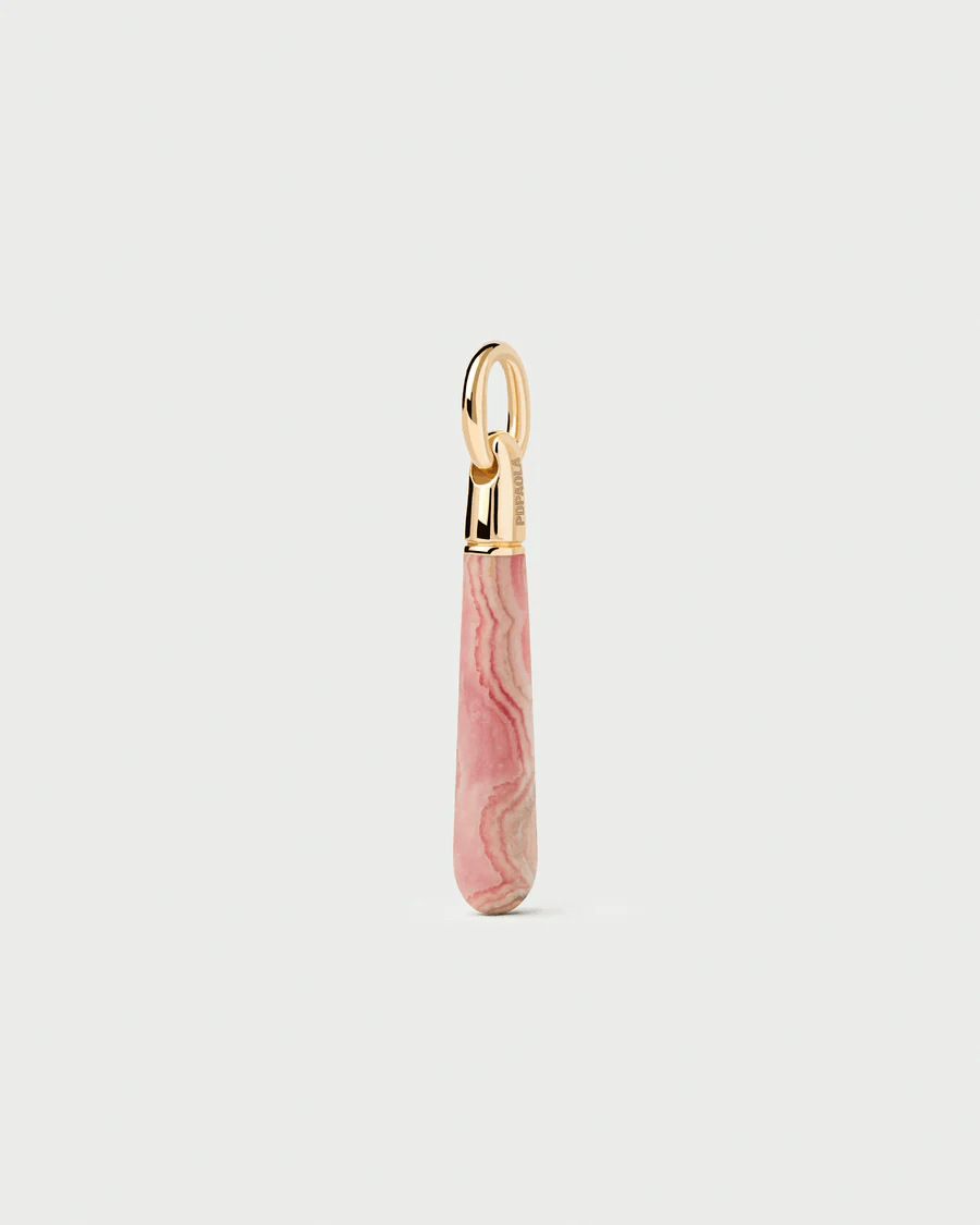 Rhodochrosite Large Drop Pendant - Detour Boutiques