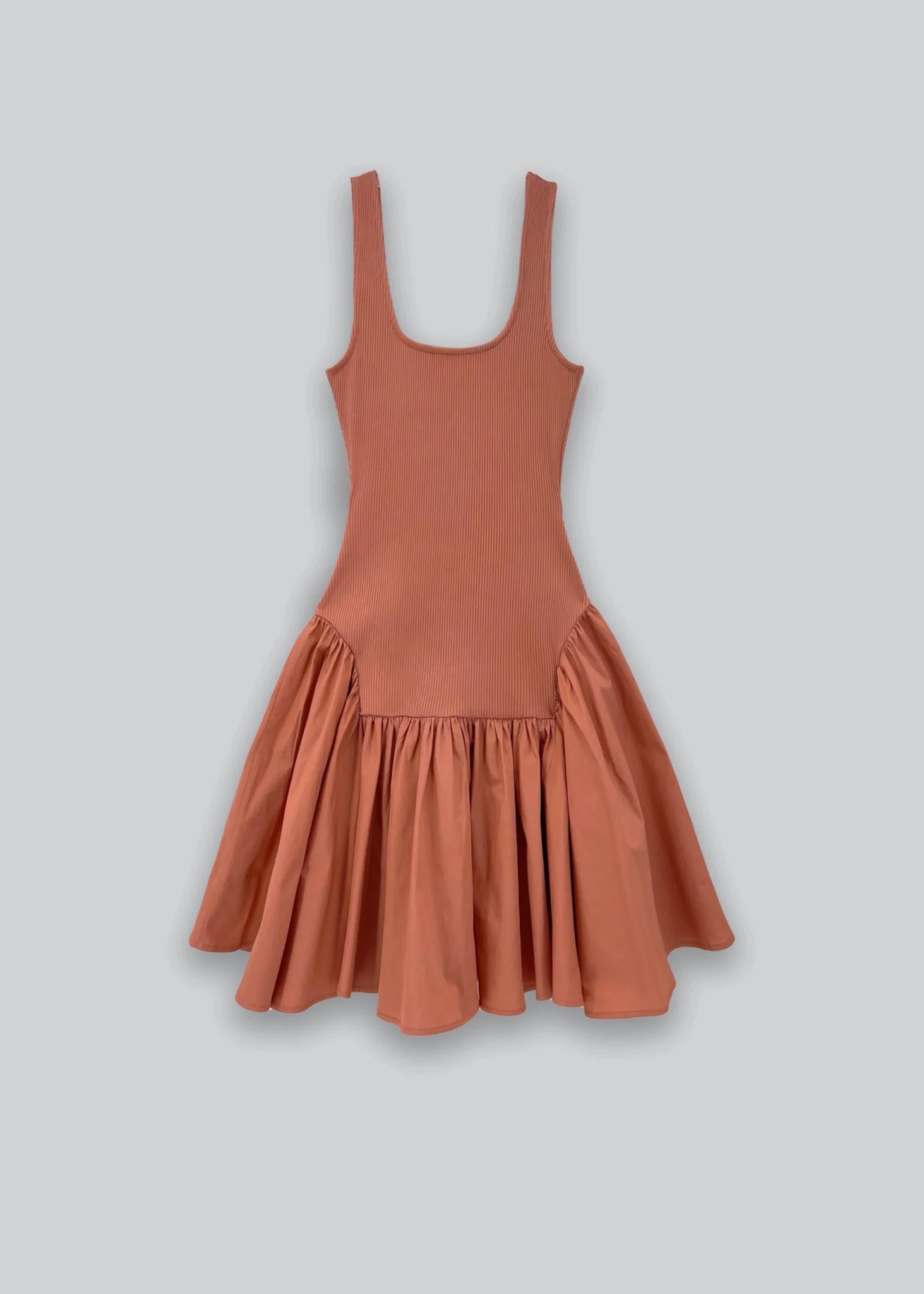 Ribbed Cotton - Poplin Mini Dress - Detour Boutiques