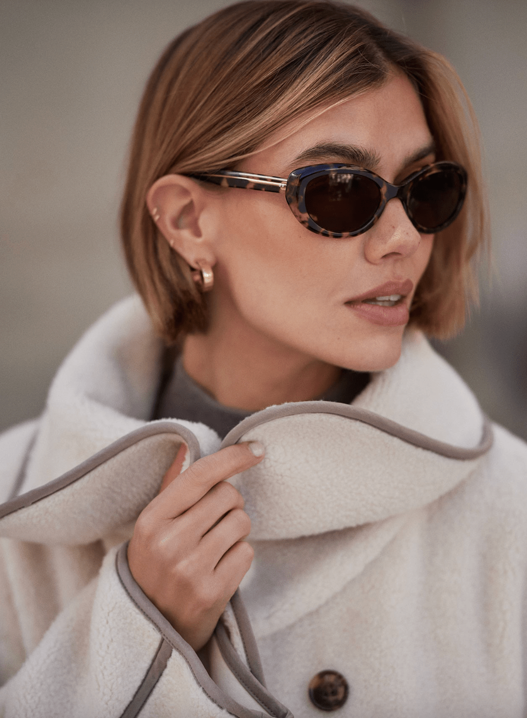 Romane Boxy Sherpa Jacket - Detour Boutiques