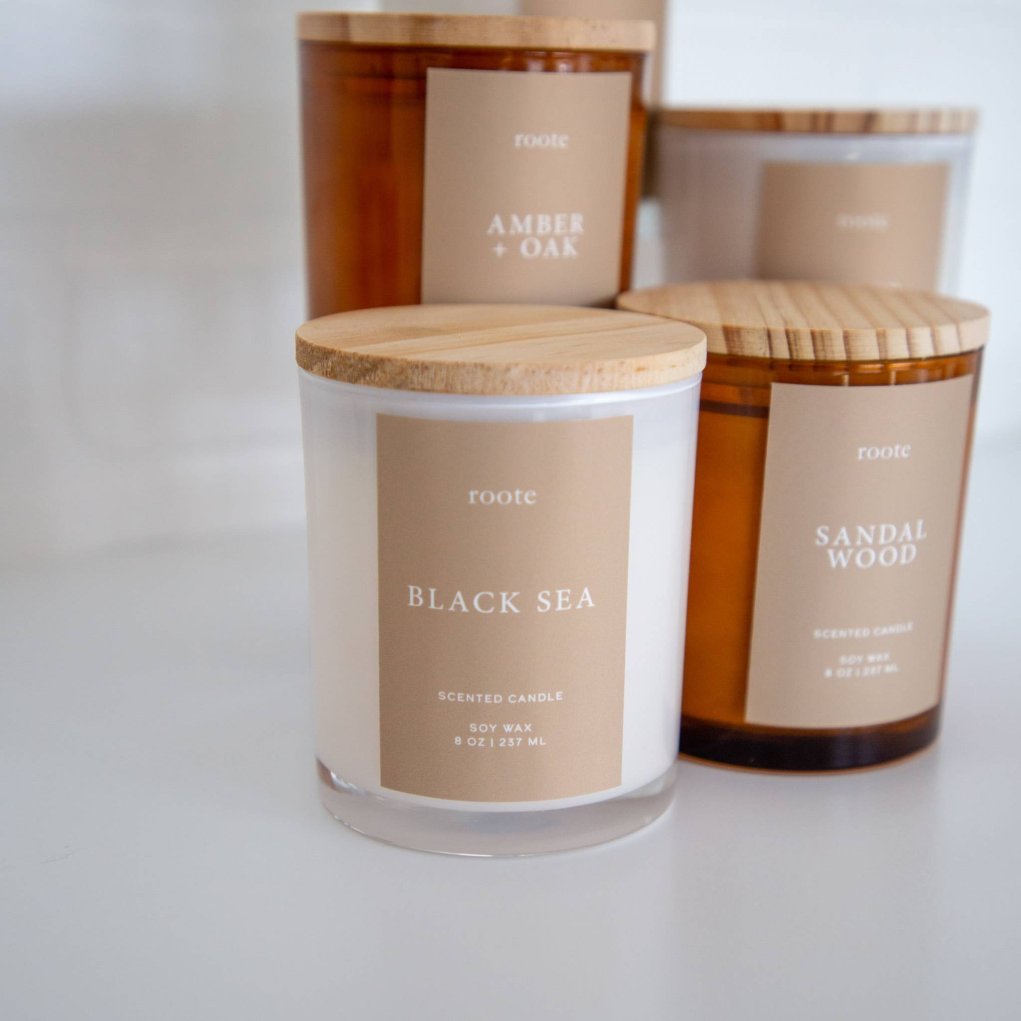 roote - Amber Noir Soy Wax Scented Candle - Detour Boutiques