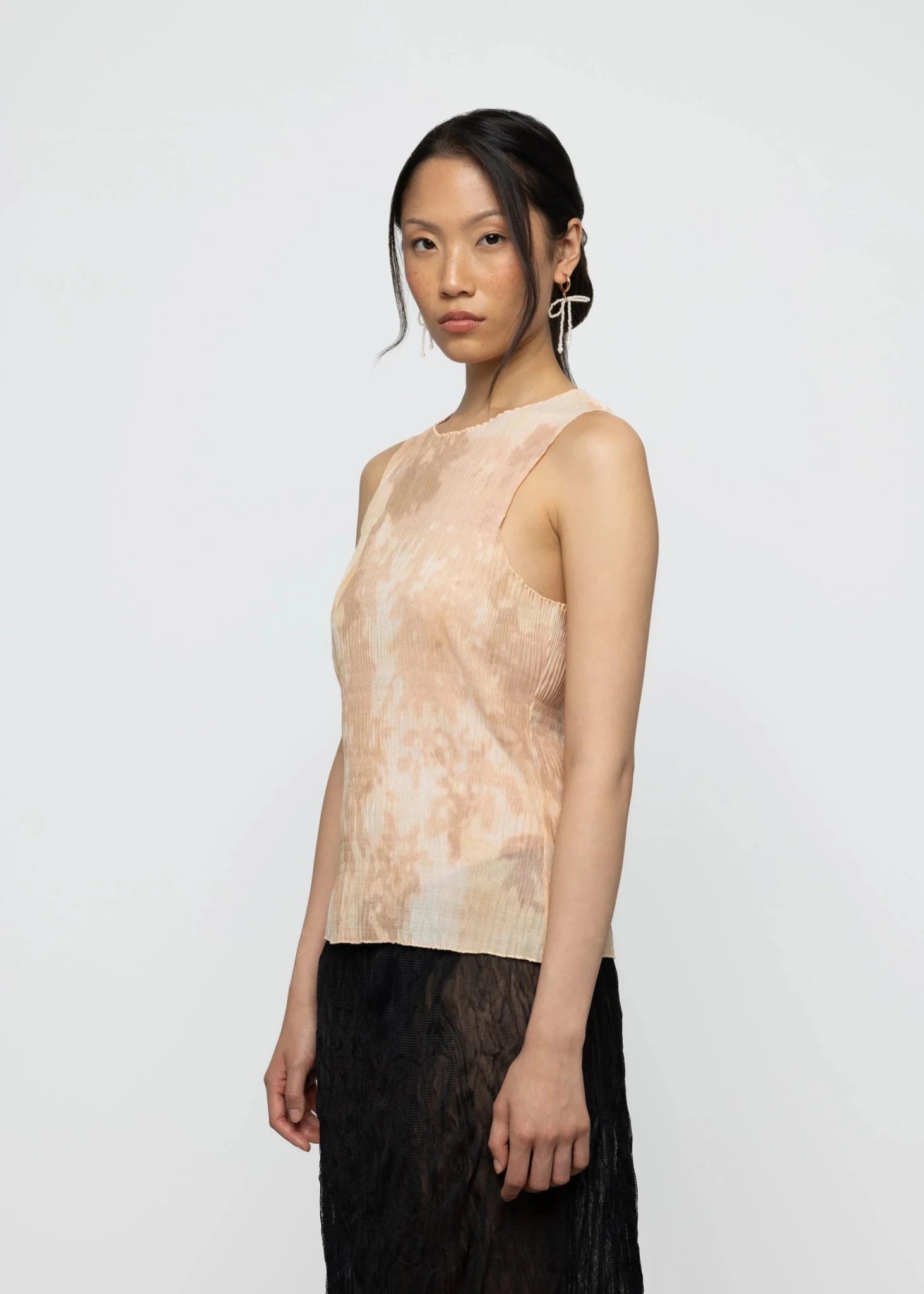 Ruffle Pleated Tank Top - Detour Boutiques