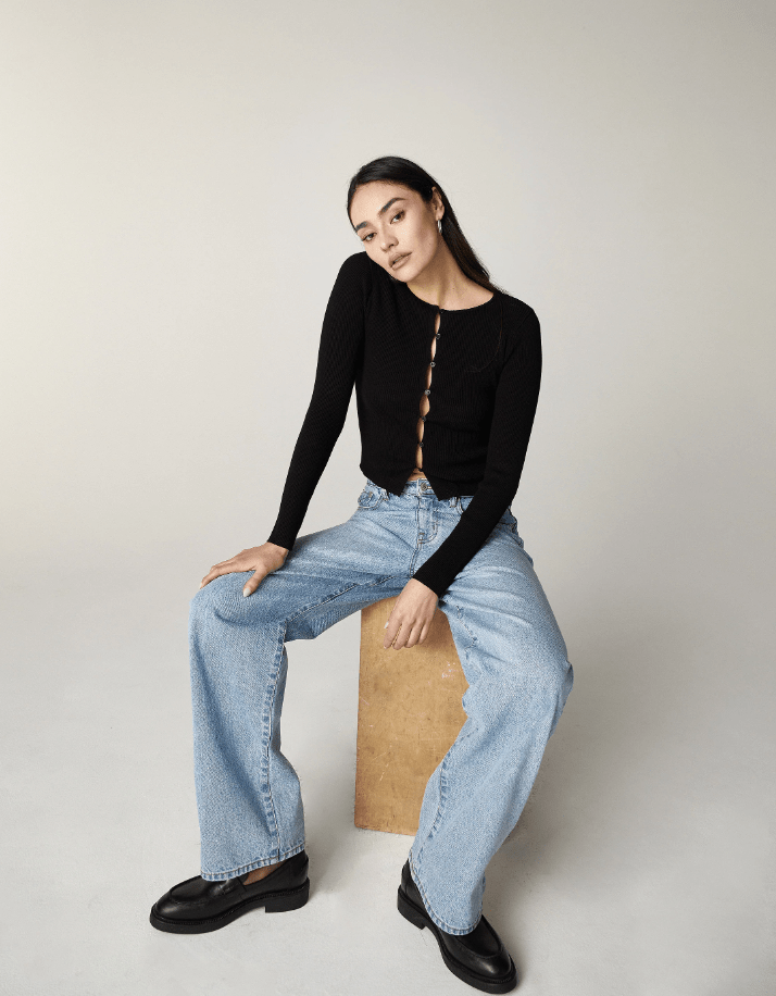 Rumi High - Rise Stacked Wide Leg - Detour Boutiques