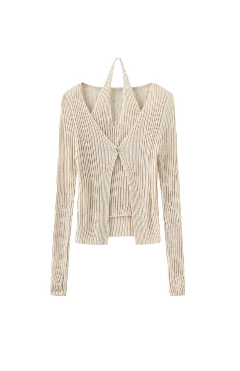 Single Button Cardigan with Wool Blend - Detour Boutiques