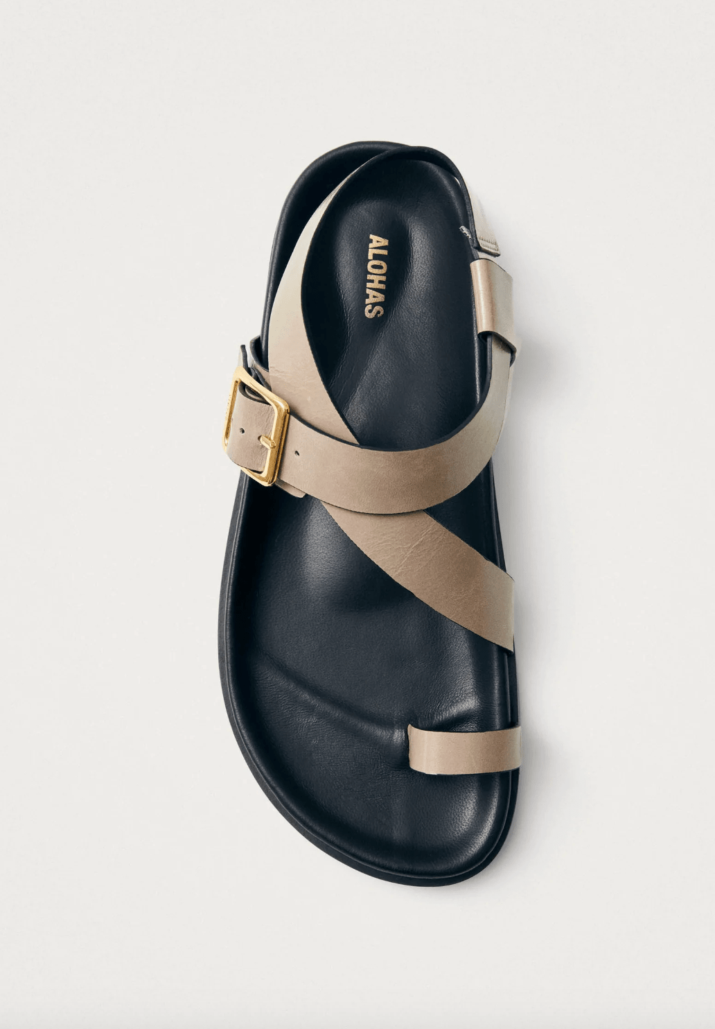 Siren Onix Stone Beige Leather Sandals - Detour Boutiques
