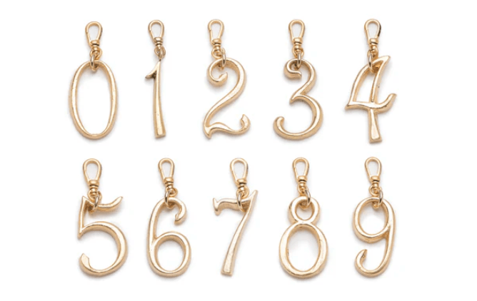 Small Plaza Number Charm - Detour Boutiques