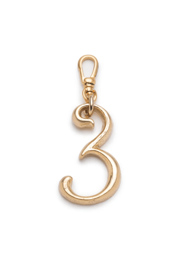 Small Plaza Number Charm - Detour Boutiques