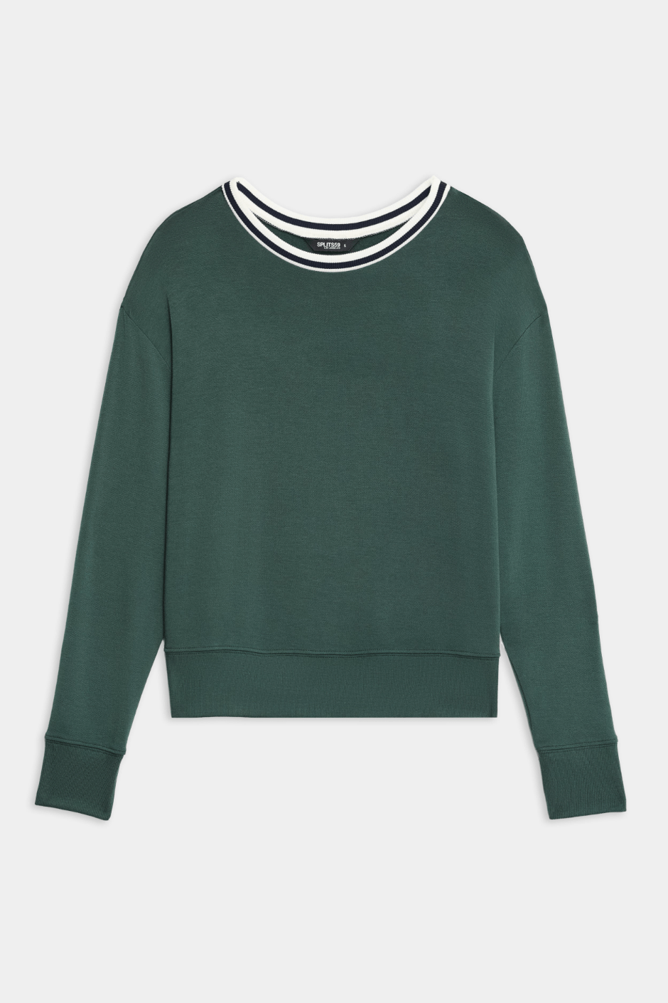 Sonja Fleece Sweatshirt W/ Stripe - Detour Boutiques