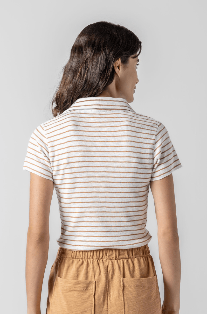 Striped Polo Tee - Detour Boutiques