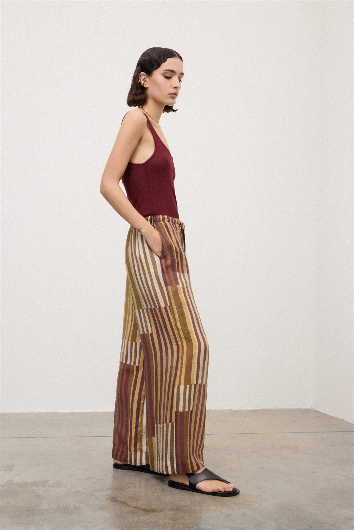 Striped Wide Leg Pant - Detour Boutiques