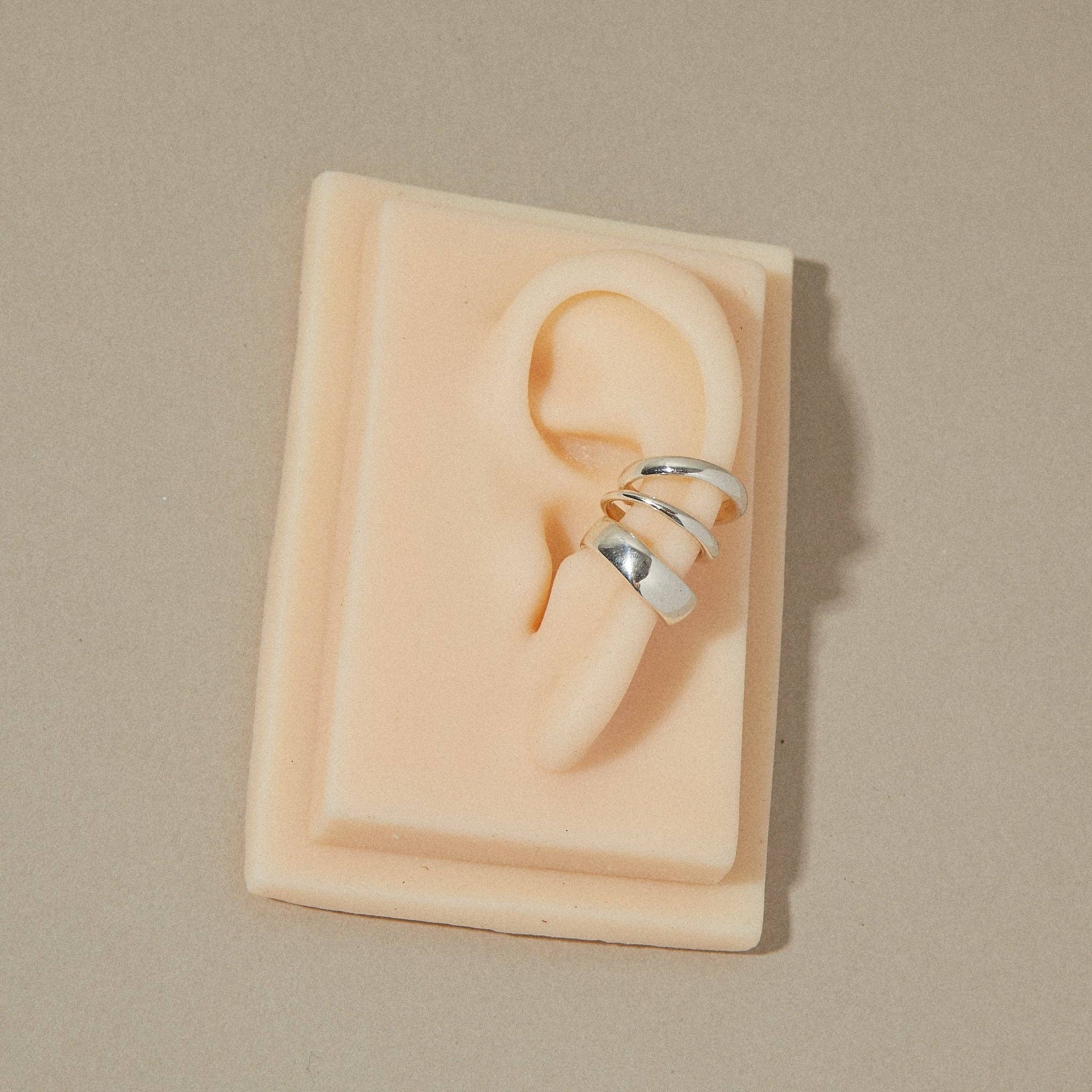 Studio Grun - Dome Ear Cuff in Medium/Silver - Detour Boutiques
